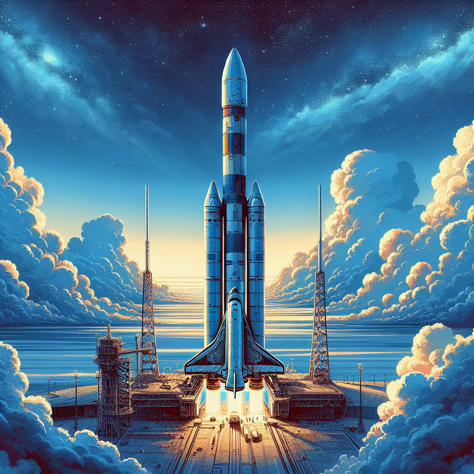 NASA's Space Launch System rocket ready for launch.