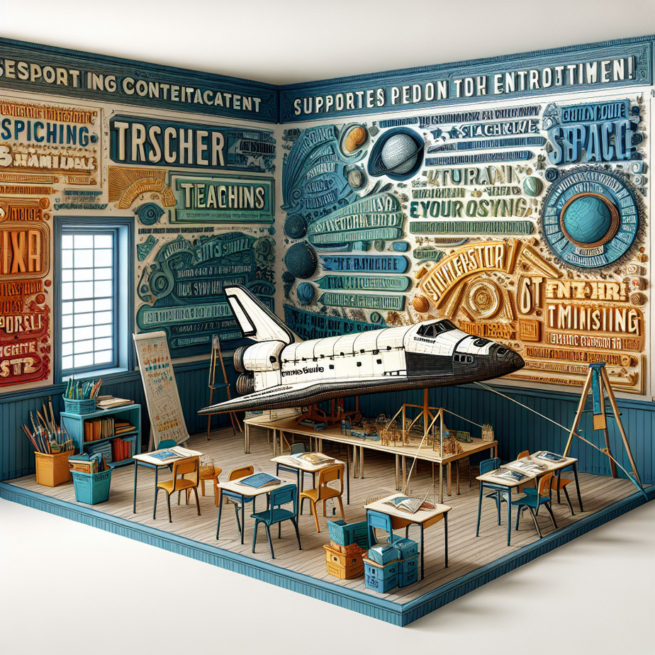 A classroom dedicated to the spirit of teaching and space exploration.