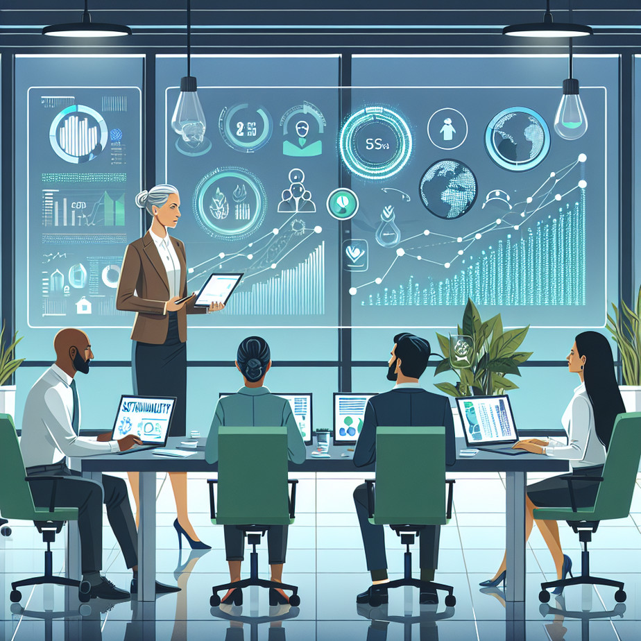 Consultants in a modern office collaborating on strategic plans.