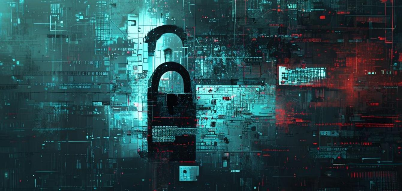 Fragmented digital data and a broken padlock symbolizing permanent data loss due to a faulty ransomware decryptor.